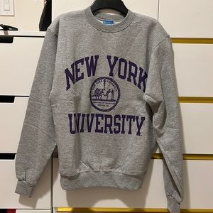 New York University NYU Champion Eco Fleece Crewneck - Size Small
